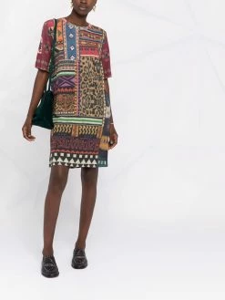 ETRO robe à imprimé patchwork