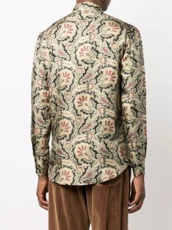 ETRO chemise en soie à imprimé cachemire