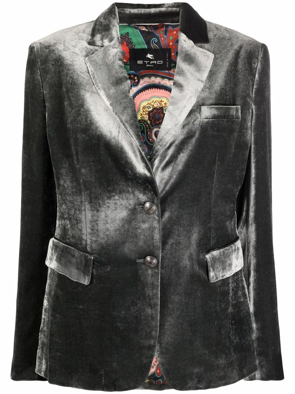 ETRO Prix Équitable Veste en velours à simple boutonnage blazers femme 1 ETRO veste en velours à simple boutonnage