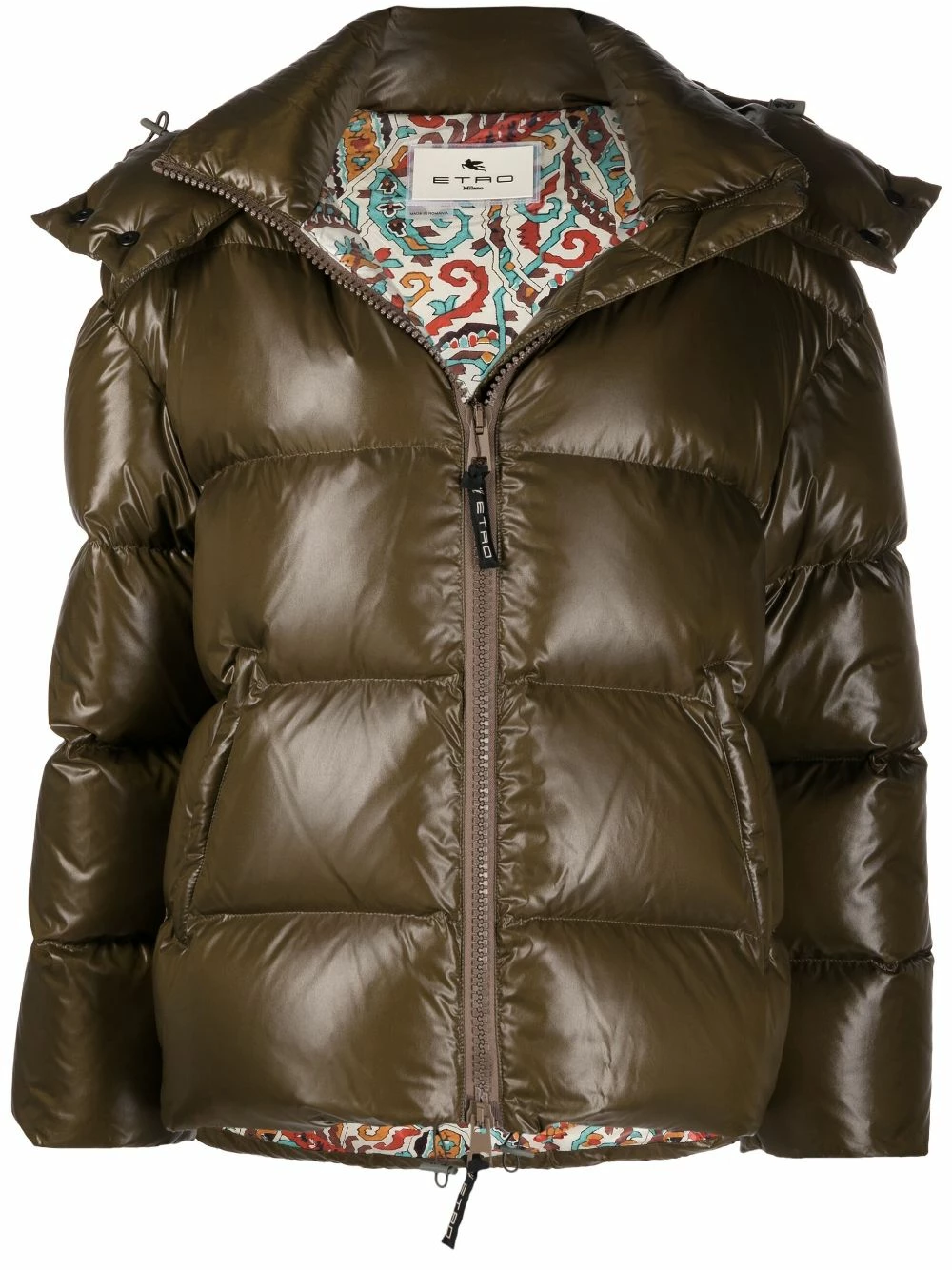 Qualité garantie 100% ETRO Doudoune à col montant manteaux à simple boutonnage femme 1 ETRO doudoune à col montant
