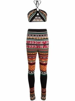 ETRO ensemble haut-legging à motif en jacquard