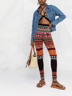 ETRO ensemble haut-legging à motif en jacquard