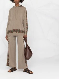 ETRO hoodie en maille fine à motif cachemire