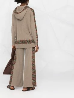 ETRO hoodie en maille fine à motif cachemire