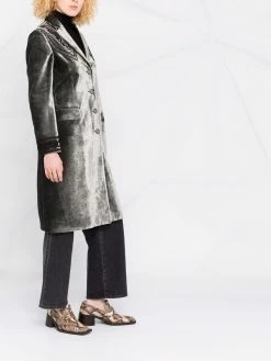 ETRO manteau en velours à motif cachemire