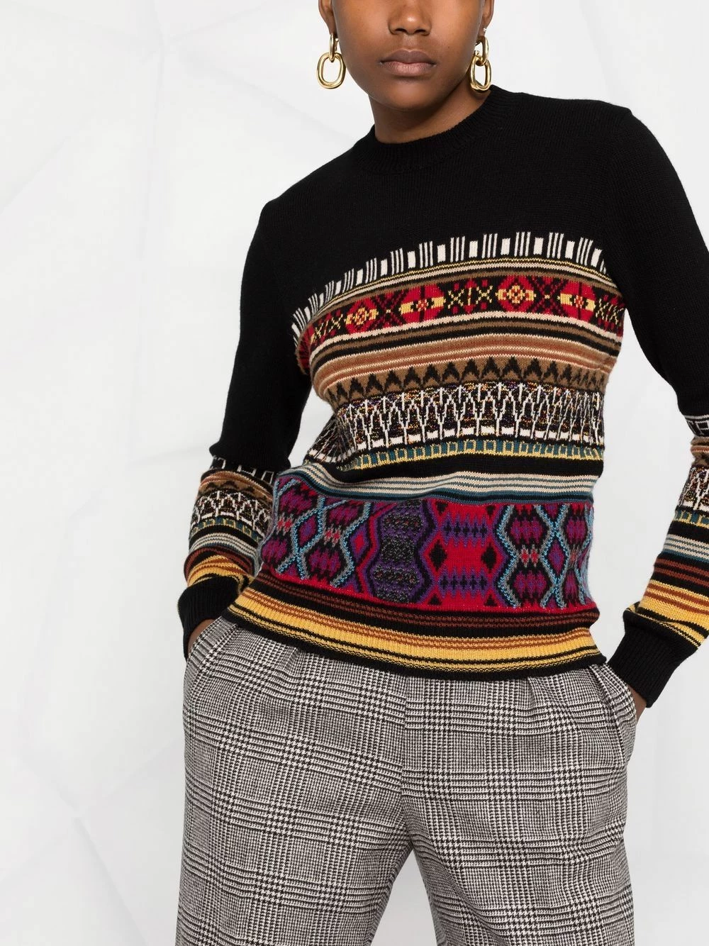 ETRO Bonne Qualité Pull en maille intarsia pulls femme 5 ETRO pull en maille intarsia