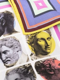 ETRO mouchoir de poche en soie à imprimé pop art