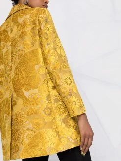 ETRO manteau en jacquard à simple boutonnage