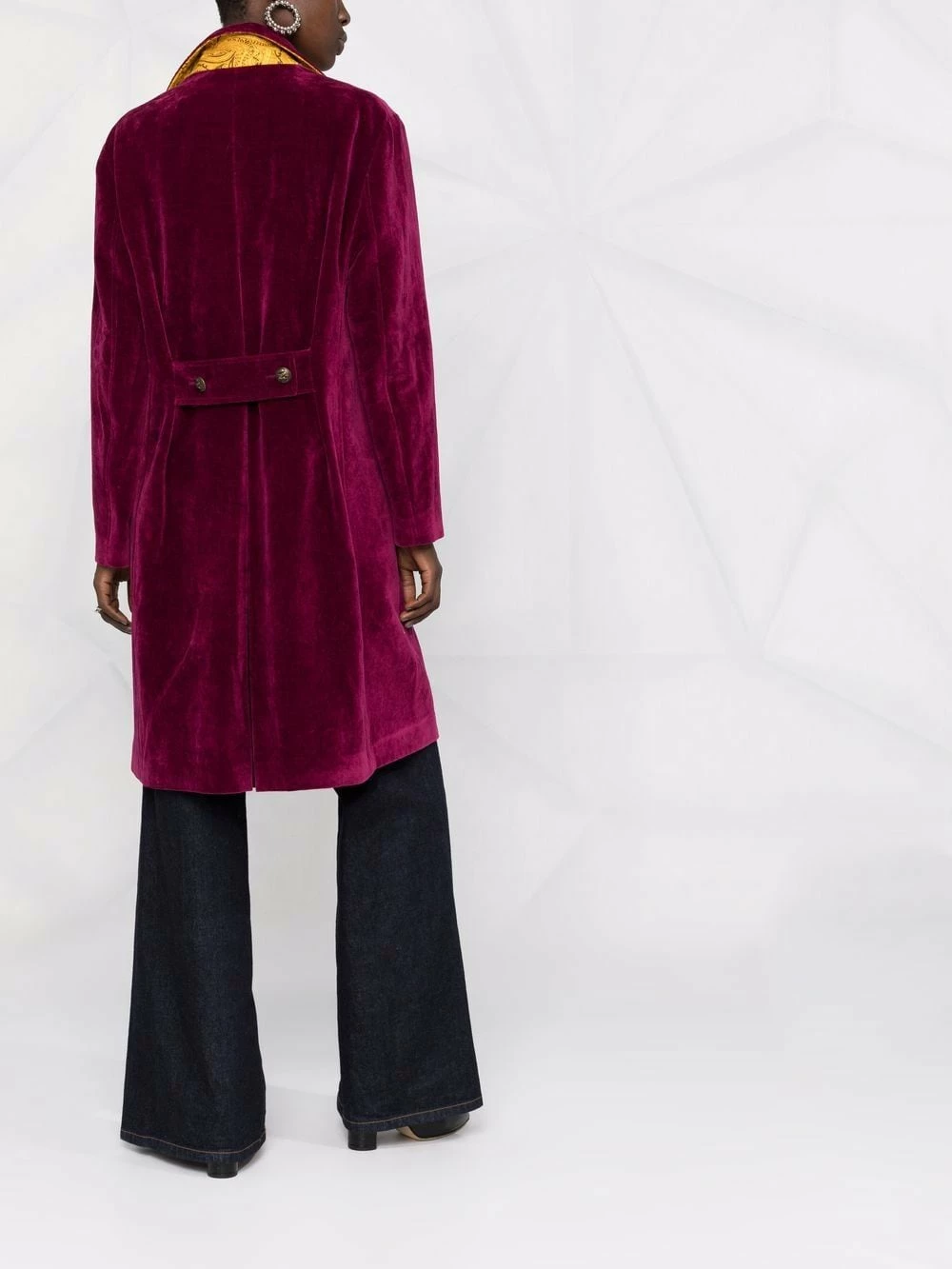 ETRO Qualité garantie 100% Manteau en velours à boutonnière croisée manteaux croisés & cabans femme 4 ETRO manteau en velours à boutonnière croisée