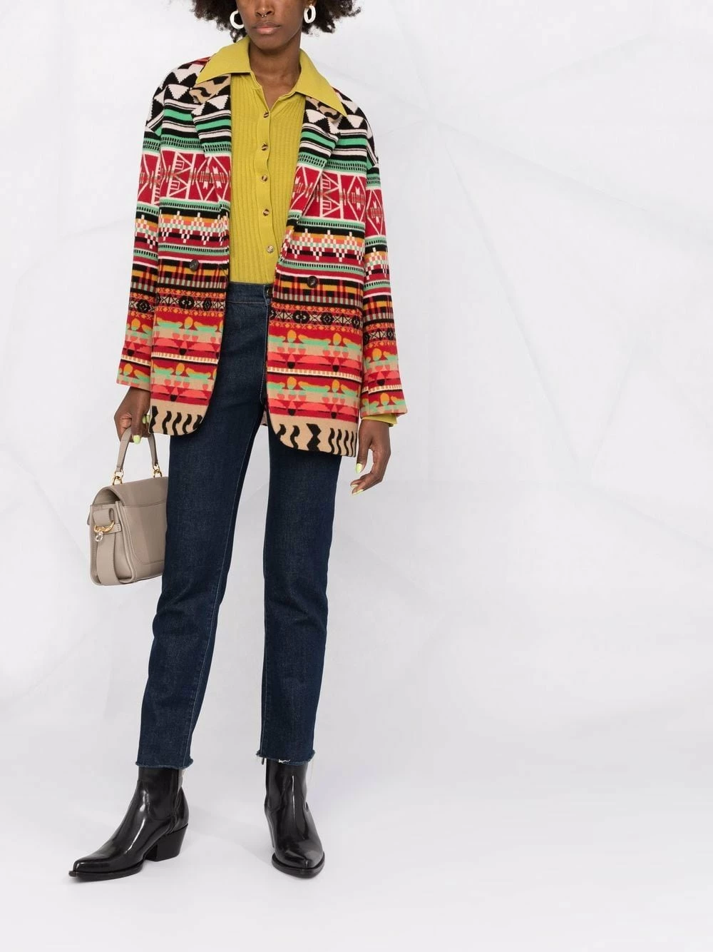 ETRO Manteau boutonné à motif en jacquard 50% Off De Vente manteaux à simple boutonnage femme 2 ETRO manteau boutonné à motif en jacquard