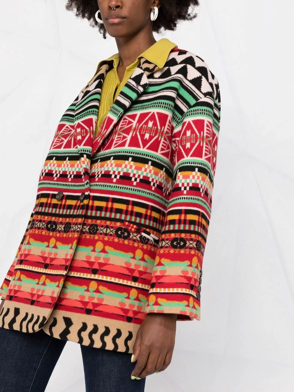 ETRO Manteau boutonné à motif en jacquard 50% Off De Vente manteaux à simple boutonnage femme 5 ETRO manteau boutonné à motif en jacquard