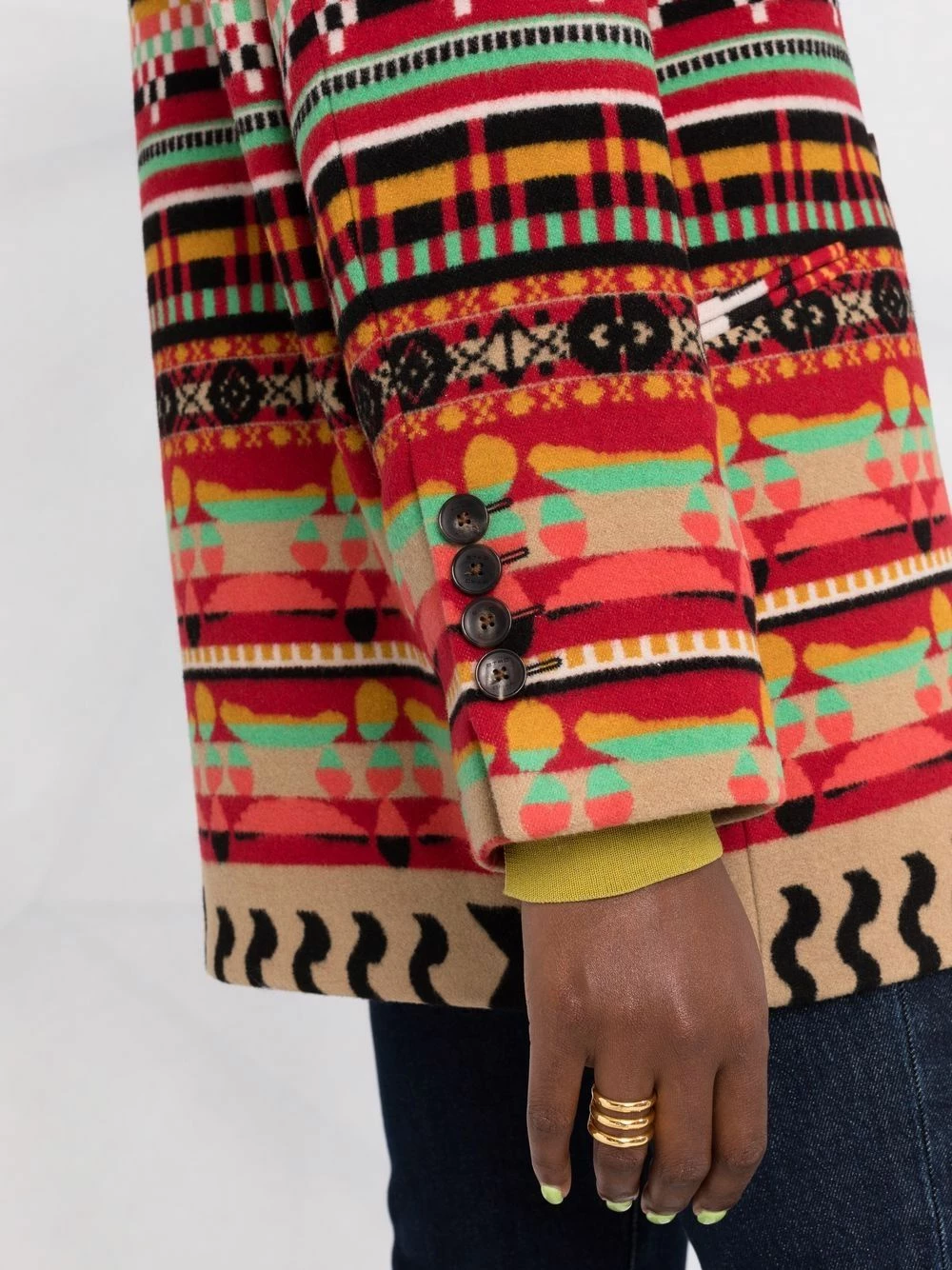 ETRO Manteau boutonné à motif en jacquard 50% Off De Vente manteaux à simple boutonnage femme 3 ETRO manteau boutonné à motif en jacquard