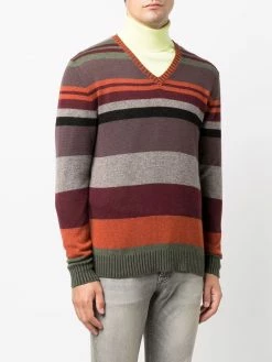 ETRO pull rayé à col v