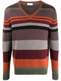 ETRO pull rayé à col v