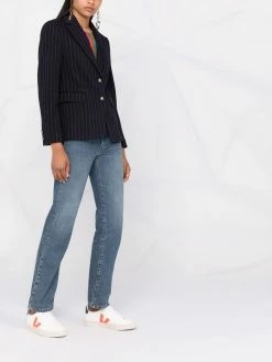 ETRO veste en laine mélangée à fines rayures