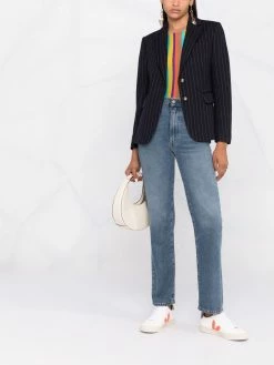 ETRO veste en laine mélangée à fines rayures