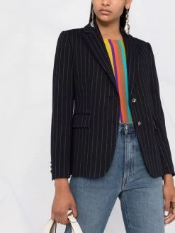 ETRO veste en laine mélangée à fines rayures