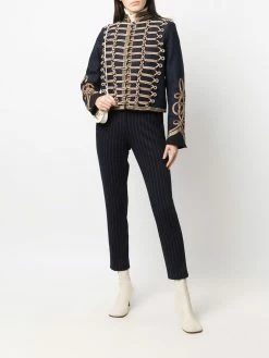 ETRO pantalon de tailleur slim à rayures