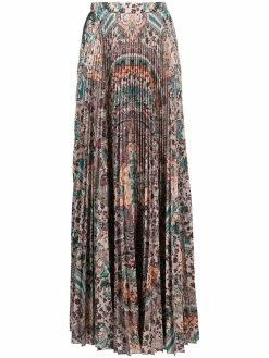 ETRO jupe plissée à imprimé cachemire