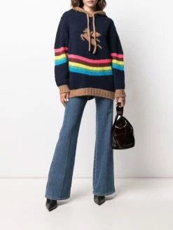 ETRO hoodie en maille intarsia