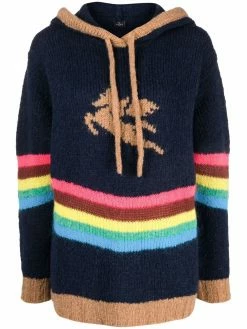 ETRO hoodie en maille intarsia