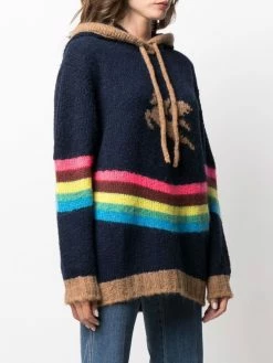 ETRO hoodie en maille intarsia