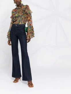ETRO blouse évasée en soie