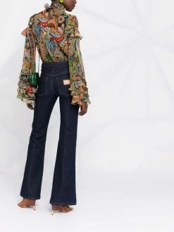 ETRO blouse évasée en soie