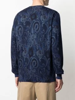 ETRO pull en maille à imprimé cachemire
