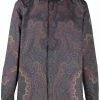 ETRO chemise en satin à imprimé cachemire