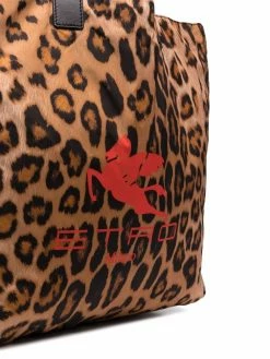ETRO sac à main réversible à motif léopard