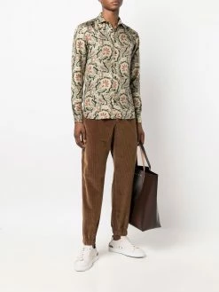 ETRO pantalon de jogging à effet velours