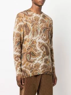 ETRO pull en maille à imprimé cachemire