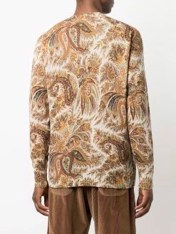 ETRO pull en maille à imprimé cachemire