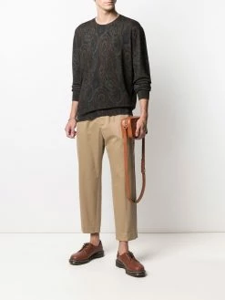 ETRO pull en maille à imprimé cachemire