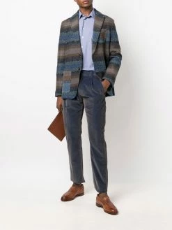 ETRO pantalon de costume Ribbed-Velvet