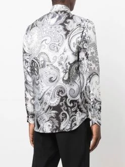 ETRO chemise en soie à motif cachemire