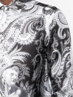 ETRO chemise en soie à motif cachemire