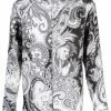 ETRO chemise en soie à motif cachemire