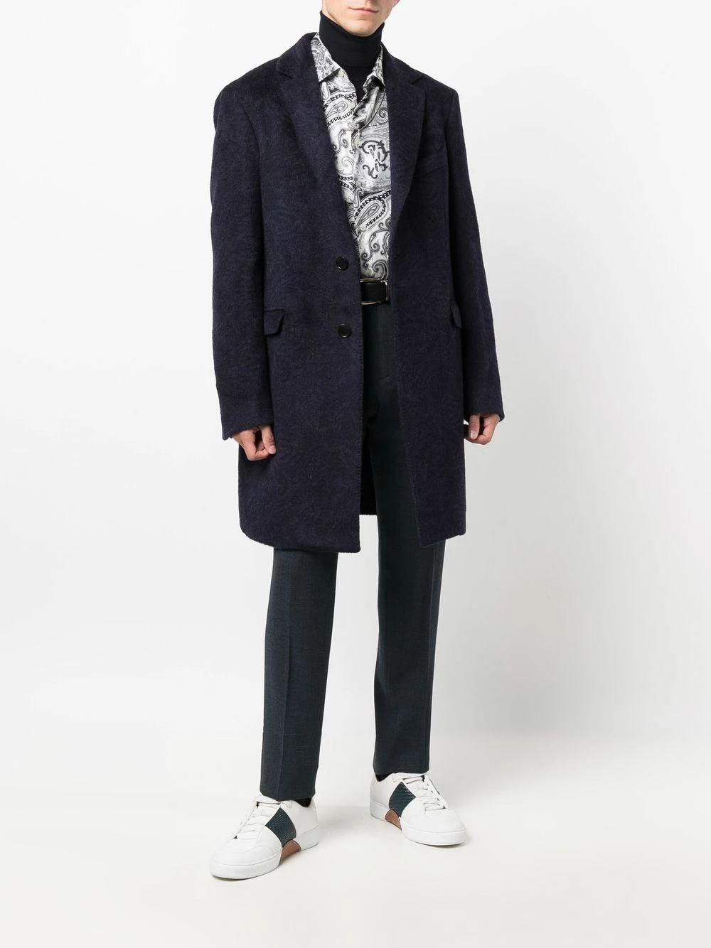 ETRO Plus Bas Prix De Vente Manteau droit à motif cachemire pardessus homme 2 ETRO manteau droit à motif cachemire