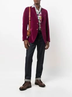 ETRO blazer à effet velours
