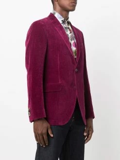 ETRO blazer à effet velours