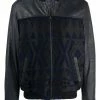 ETRO veste bomber en cuir Nappa à motif géométrique
