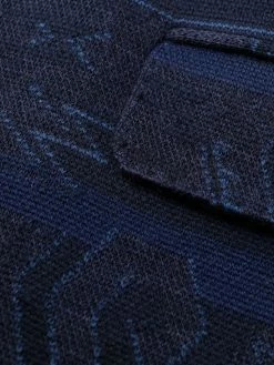 ETRO manteau en laine à motif en jacquard