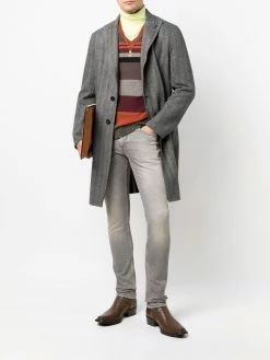 ETRO manteau en laine à simple boutonnage