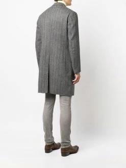 ETRO manteau en laine à simple boutonnage