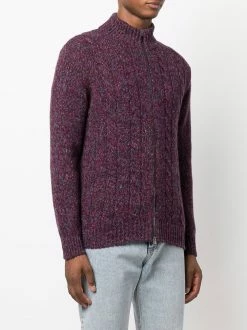 ETRO En promotion Cardigan zippé en maille torsadée cardigans homme 7 ETRO cardigan zippé en maille torsadée