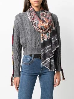 ETRO écharpe frangée à motif cachemire