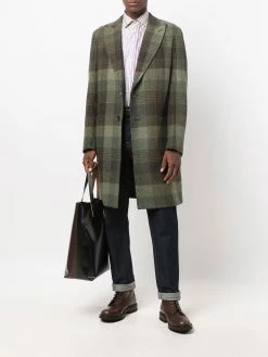 ETRO manteau droit à carreaux