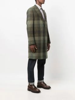 ETRO manteau droit à carreaux